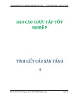 Báo cáo thực tập: TÍNH KẾT CẤU SÀN TẦNG 4 doc