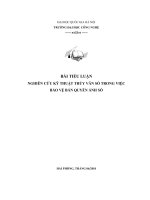 Nghiên cứu kỹ thuật thủy vân số trong việc bảo vệ bản quyền ảnh số