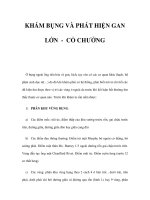 KHÁM BỤNG VÀ PHÁT HIỆN GAN LỚN - CỔ CHƯỚNG doc