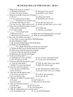 ĐỀ THI MẪU HSG CẤP TỈNH NĂM 2011 – ĐỀ 014 pot