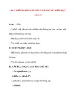 Giáo án lớp 7 môn Công Nghệ: Bài 7 KHÂU ĐƯỜNG GẤP MÉP VẢI BẰNG MŨI KHÂU ĐỘT (tiết 2,3) docx