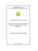 Sinh kế của giới sau khi vào cụm tuyến dân cư tại huyện an phú  châu phú và tri tôn tỉnh an giang