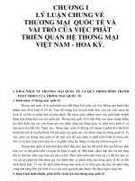 CHƯƠNG I LÝ LUẬN CHUNG VỀ THƯƠNG MẠI QUỐC TẾ VÀ VAI TRÒ CỦA VIỆC PHÁT TRIỂN QUAN HỆ THƠNG MẠI VIỆT NAM - HOA KỲ._P1 pptx