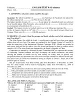 ENGLISH TEST 4 (45 minutes) ppt