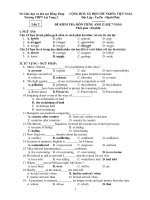 ĐỀ KIỂM TRA MÔN TIẾNG ANH 12 Lần 2 doc