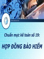 HỢP ĐỒNG BẢO HIỂM - Chuẩn mực kế toán số 19 pptx