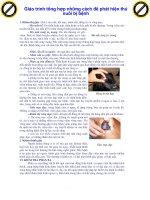 Giáo trình tổng hợp những cách để phát hiện thú nuôi bị bệnh phần 1 docx