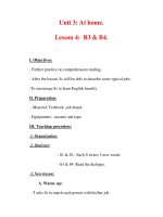 Giáo án Anh văn lớp 7 : Tên bài dạy : Unit 3: At home. Lesson 4: B3 & B4. pps