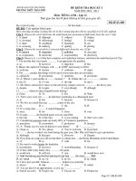 ĐỀ KIỂM TRA HỌC KỲ I NĂM HỌC 2010 - 2011 Môn: TIẾNG ANH - Mã đề số: 688 potx