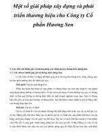 Một số giải pháp xây dựng và phát triển thương hiệu cho Công ty Cổ phần Hương Sen _6 pps