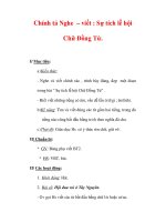 Giáo án Tiếng Việt lớp 3 : Tên bài dạy : Chính tả Nghe – viết : Sự tích lễ hội Chữ Đồng Tử. docx