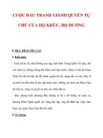 Giáo án Lịch sử lớp 6 : Tên bài dạy : CUỘC ĐẤU TRANH GIÀNH QUYỀN TỰ CHỦ CỦA HỌ KHÚC, HỌ DƯƠNG pps