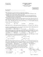 ĐỀ THI TRẮC NGHIỆM MÔN: VẬT LÍ docx