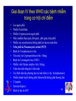 Bài giảng điều trị HIV : SINH BỆNH HỌC VÀ DIỄN BIẾN TỰ NHIÊN CỦA NHIỄM HIV part 10 ppsx