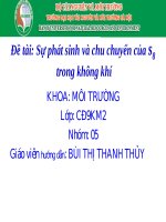 Đề tài: Sự phát sinh và chu chuyển của s8 trong không khí docx