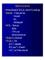 Bài giảng chuyển hóa các chất - Cân bằng Acid - Base part 5 ppsx