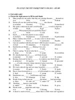 ÔN LUYỆN THI TỐT NGHIỆP THPT NĂM 2011 – ĐỀ 009 docx