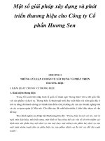 Một số giải pháp xây dựng và phát triển thương hiệu cho Công ty Cổ phần Hương Sen _1 doc