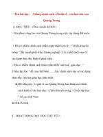 Giáo án lớp 4 môn Lịch Sử: Tên bài dạy : Những chính sách về kinh tế , văn hoá của vua Quang Trung pptx