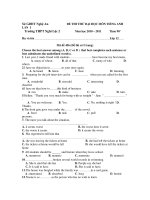 ĐỀ THI THỬ ĐẠI HỌC MÔN TIẾNG ANH Năm học 2010 – 2011 Mã đề 456 docx