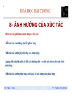Bài giảng hóa đại cương : Động hóa học part 7 potx