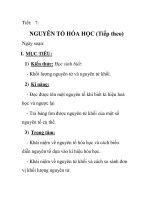 Giáo án hóa học 8_Tiết: 7 pps