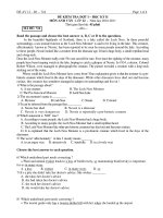 ĐỀ KIỂM TRA ĐỢT I HỌC KỲ II MÔN ANH VĂN : LỚP 12 - MÃ ĐỀ 724 pptx