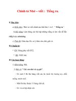 Giáo án Tiếng Việt lớp 3 : Tên bài dạy : Chính tả Nhớ – viết : Tiếng ru. potx