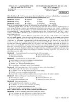 ĐỀ THI KIỂM TRA HỌC KỲ I NĂM HỌC 2010 - 2011 MÔN : TIẾNG ANH KHỐI 12 - Mã đề thi 134 pptx