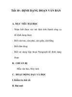 Giáo án tin học 9_ tiết 10 potx