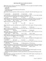 KIỂM TRA MÔN VẬT LÝ LỚP 12NC - MÃ ĐỀ 357 pptx