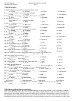 ĐỀ KIỂM TRA HỌC KÌ I ( 2010-2011) LỚP : 12 pps