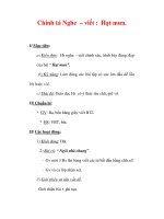 Giáo án Tiếng Việt lớp 3 : Tên bài dạy : Chính tả Nghe – viết : Hạt mưa. ppt