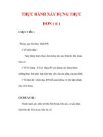 Giáo án Công nghệ lớp 6 : Tên bài dạy : THỰC HÀNH XÂY DỰNG THỰC ĐƠN ( tt ) pot