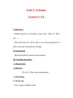 Giáo án Anh văn lớp 7 : Tên bài dạy : Unit 3: At home. Lesson 2: A3. ppsx
