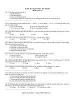 KIỂM TRA KIẾN THỨC ÔN THI ĐH MÔN: VẬT LÍ ppt