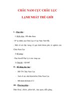 Giáo án ĐỊa lý lớp 7 : Tên bài dạy : CHÂU NAM CỰC CHÂU LỤC LẠNH NHẤT THẾ GIỚI ppsx