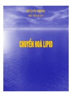Bài giảng chuyển hóa các chất - Chuyển Hóa Lipid part 1 docx