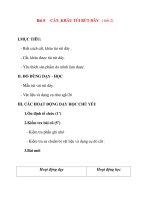 Giáo án lớp 7 môn Công Nghệ: Bài 8 CẮT, KHÂU TÚI RÚT DÂY ( tiết 2) docx