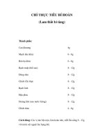 CHỈ THỰC TIÊU BÍ HOÀN (Lam thất bí tàng) pptx