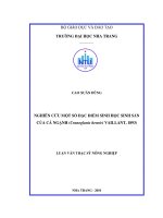 nghiên cứu một số đặc điểm sinh học sinh sản của cá ngạnh (cranoglanis henrici vaillant, 1893)
