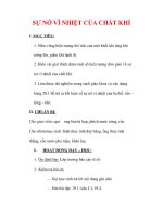 Giáo án Vật lý lớp 6 : Tên bài dạy : SỰ NỞ VÌ NHIỆT CỦA CHẤT KHÍ pptx