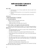 Người cán bộ quản lý lãnh đạo và các kỹ năng quản lý doc