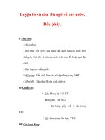 Giáo án Tiếng Việt lớp 3 : Tên bài dạy : Luyện từ và câu Từ ngữ về các nước. Dấu phẩy. pdf