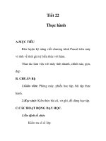 Giáo án tin học 7_ tiết 22 pptx