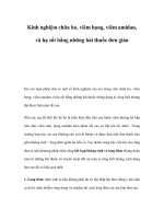 Kinh nghiệm chữa ho, viêm họng, viêm amidan, và hạ sốt bằng những bài thuốc đơn giản docx