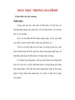 Giáo án Công nghệ lớp 6 : Tên bài dạy : MAY MẶC TRONG GIA ĐÌNH pptx