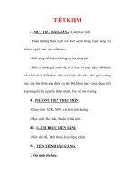 Giáo án Giáo dục công dân lớp 6 : Tên bài dạy : TIẾT KIỆM potx