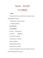Giáo án Anh văn lớp 6 : Tên bài dạy : Unit six. PLACES C1-2 (P68,69) pdf