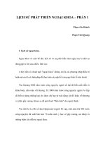 LỊCH SỬ PHÁT TRIỂN NGOẠI KHOA – PHẦN 1 pdf